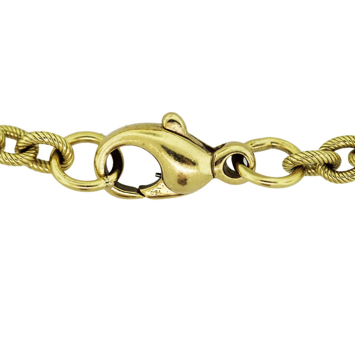 18k Yellow Gold and Diamond Station Bracelet