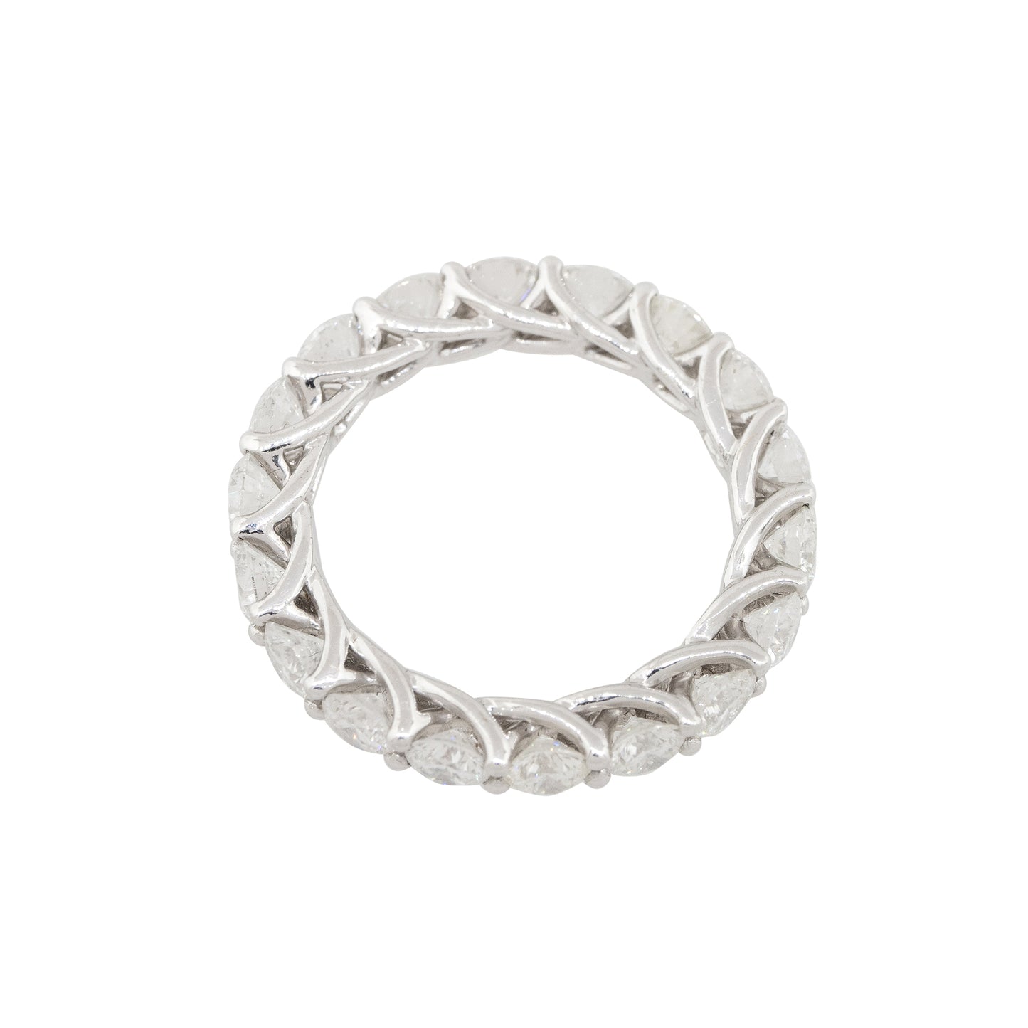 18k White Gold 3.26ctw Round Brilliant Diamond Eternity Band