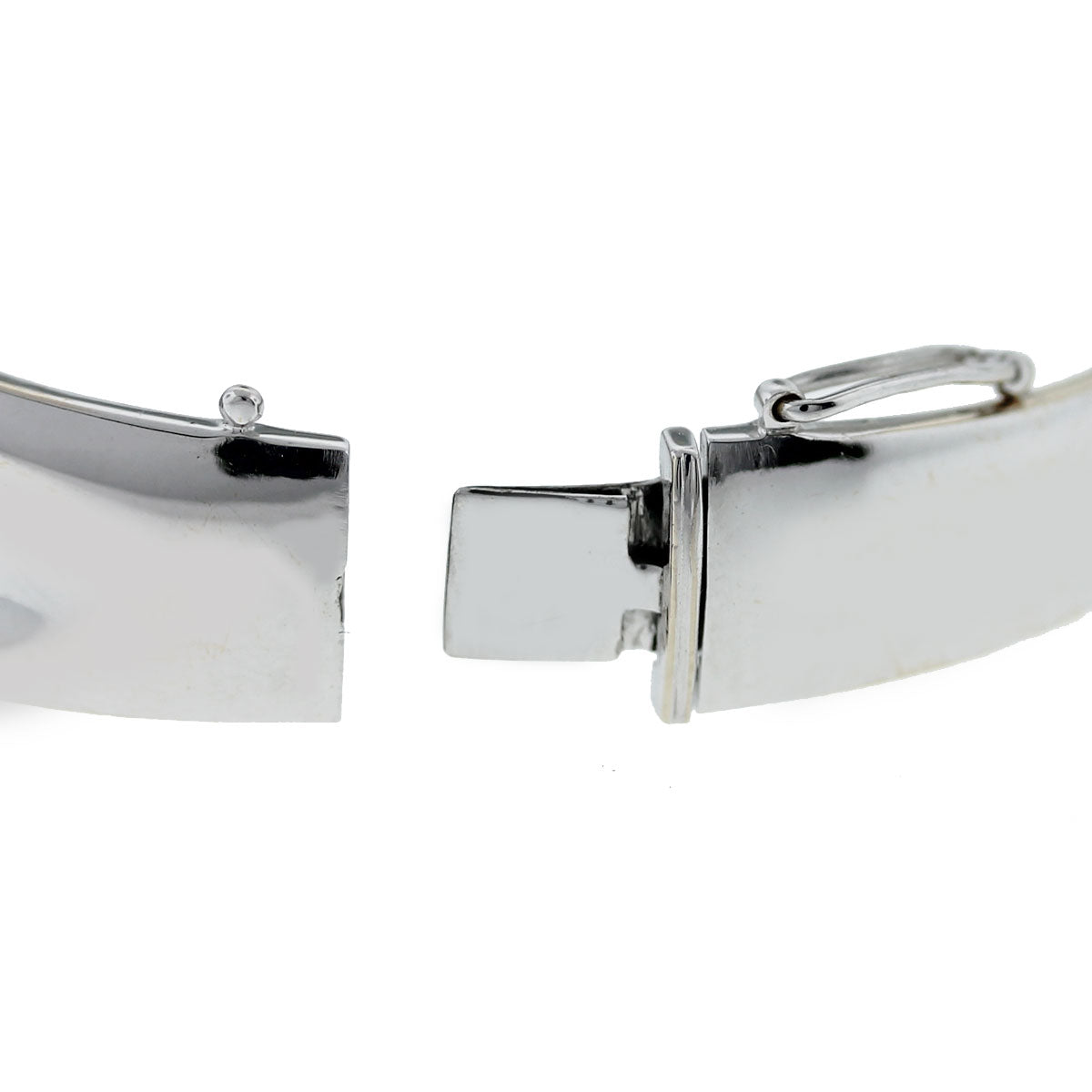 18kt Two Tone Round Cut Diamond Bangle Bracelet