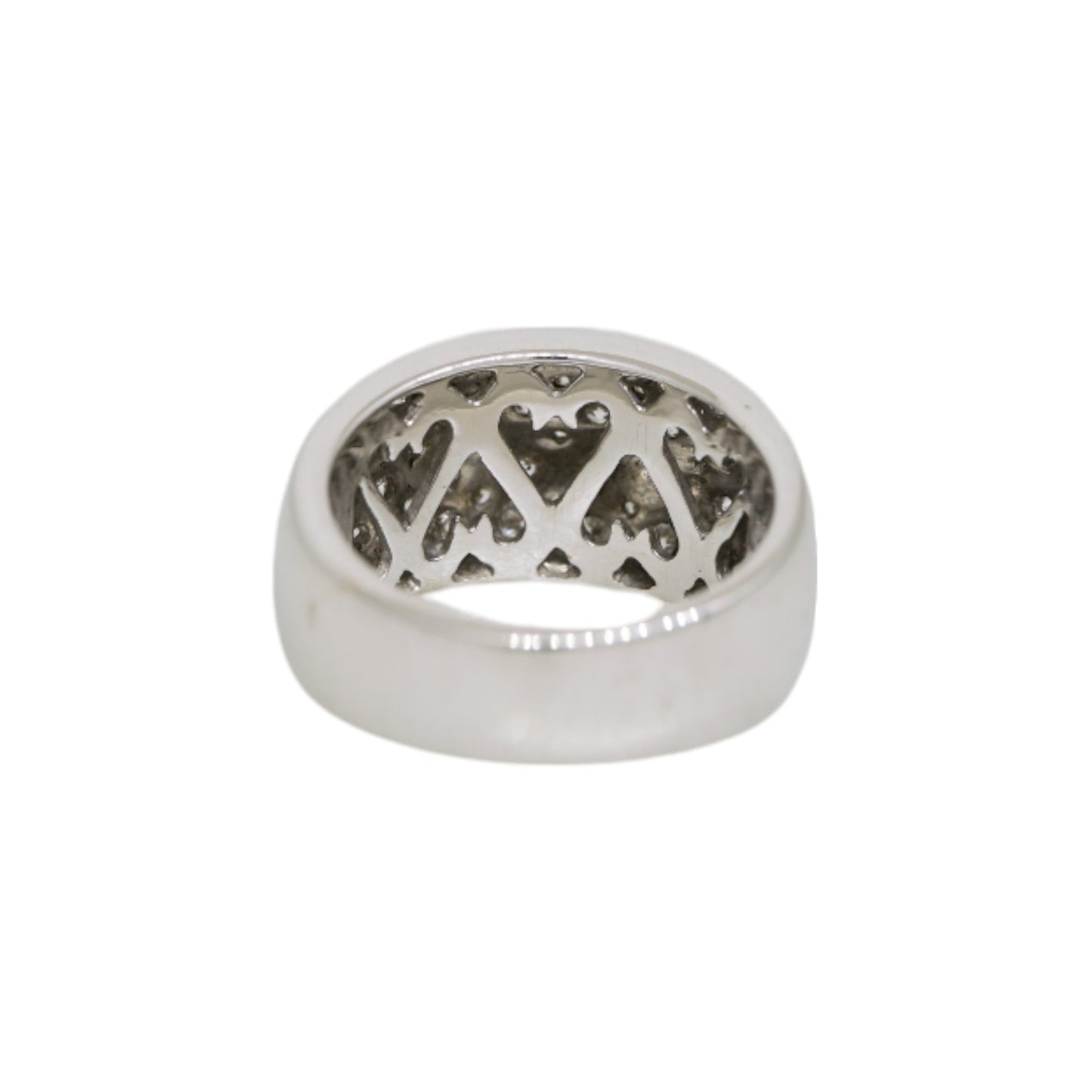 14k White Gold 1ctw Diamond Pave Band Ring