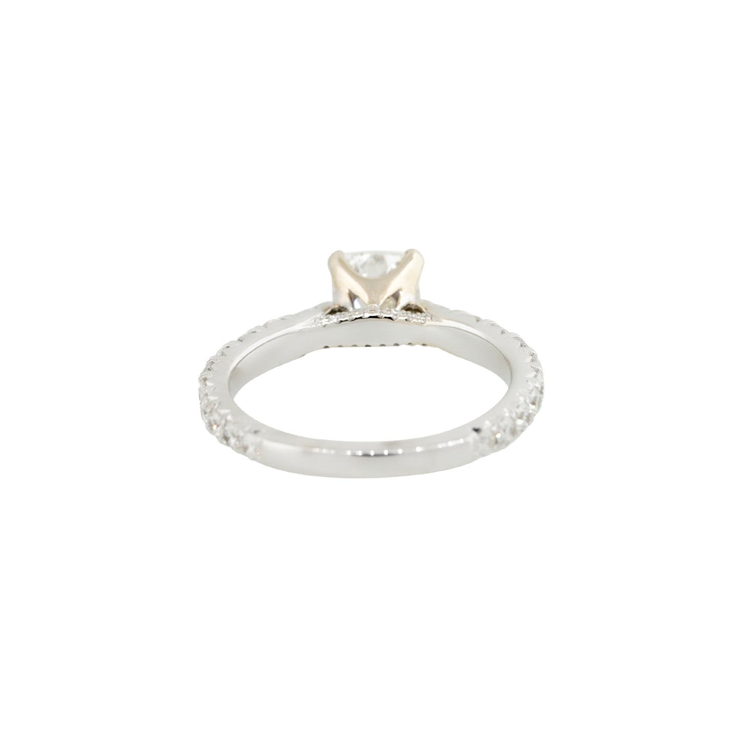 GIA Certified 18k White Gold 1.99ctw Cushion Cut Diamond Engagement Ring