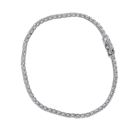 18k White Gold 2.64ctw Diamond Tennis Bracelet