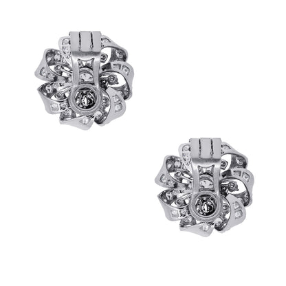 Platinum 6.7ctw GIA Old European Diamond Vintage Earrings