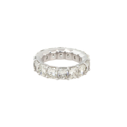 18k White Gold 9.95ctw Radiant Cut Diamond Eternity Band