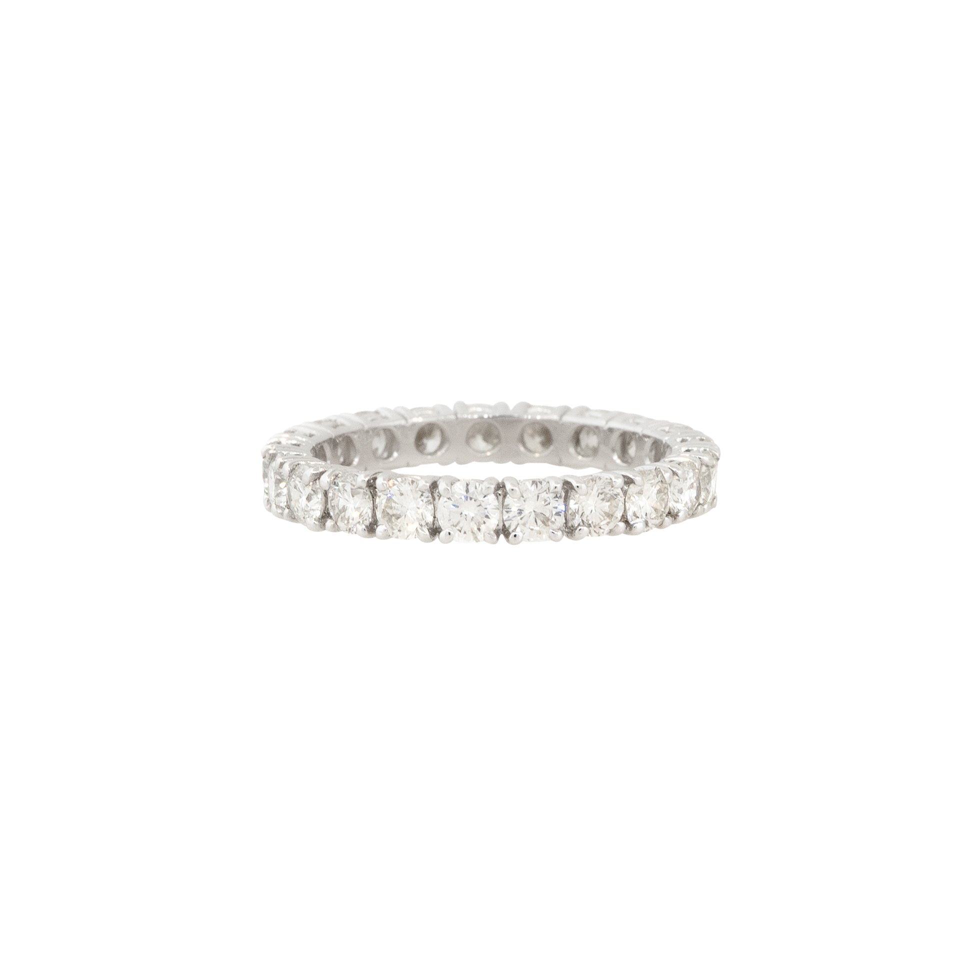 18k White Gold 2.09ctw Round Brilliant Cut Diamond Eternity Band