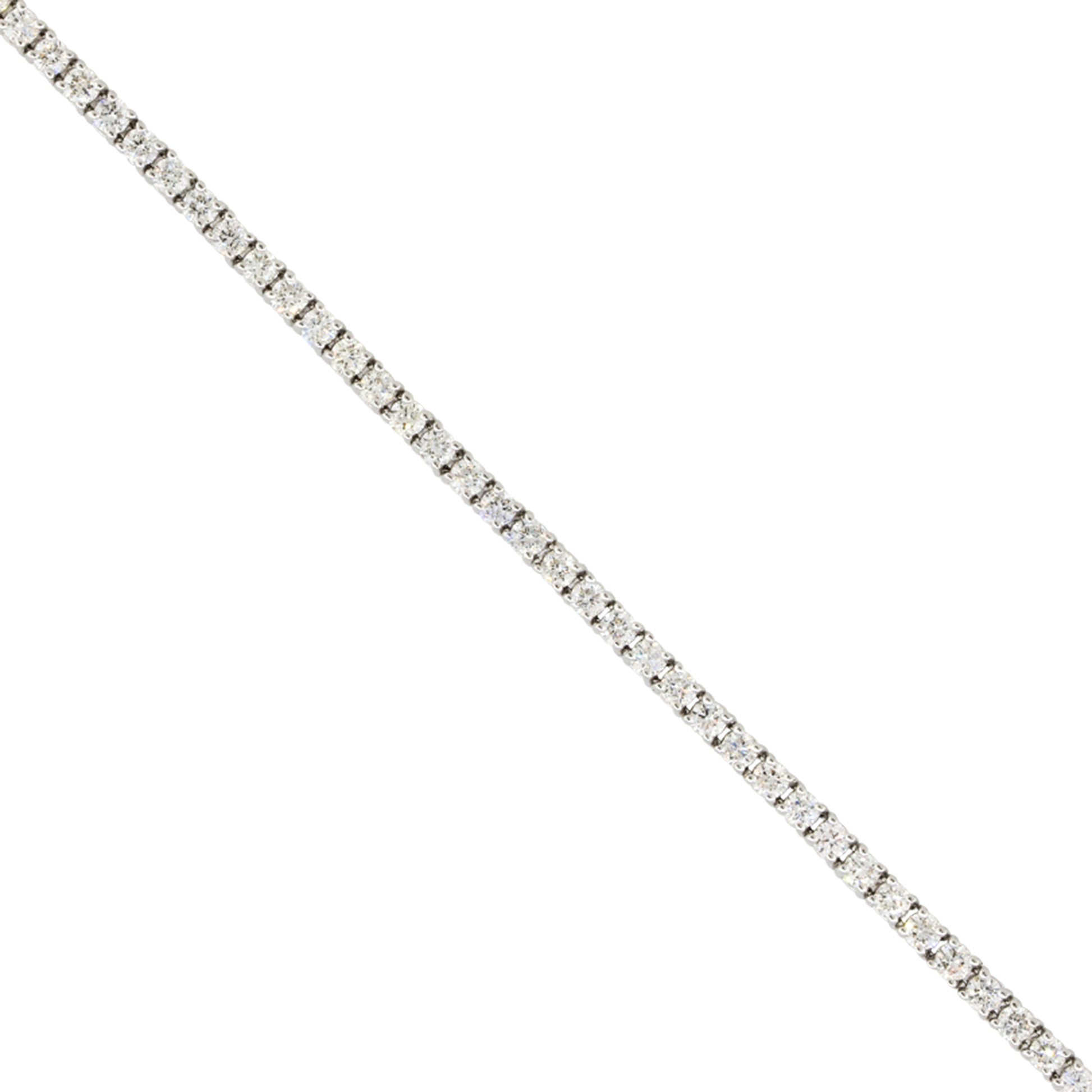18k White Gold 2.15ctw Round Diamond Tennis Bracelet