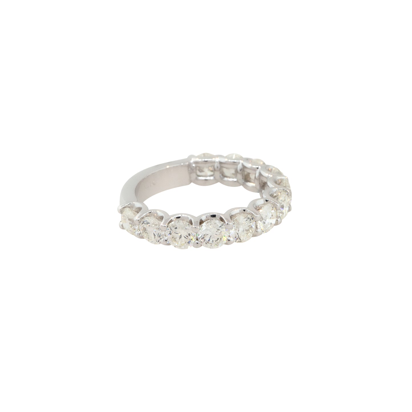 14k White Gold 2.59ctw Half-way Round Diamond Bridal Band