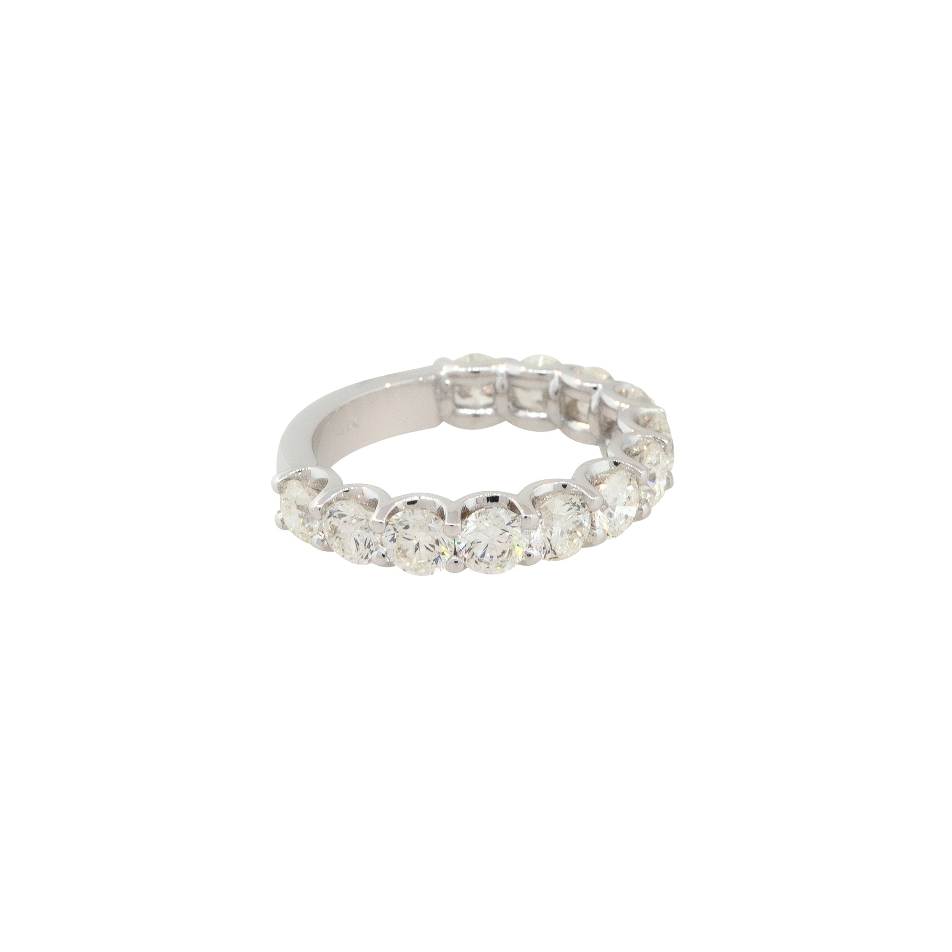 14k White Gold 2.59ctw Half-way Round Diamond Bridal Band