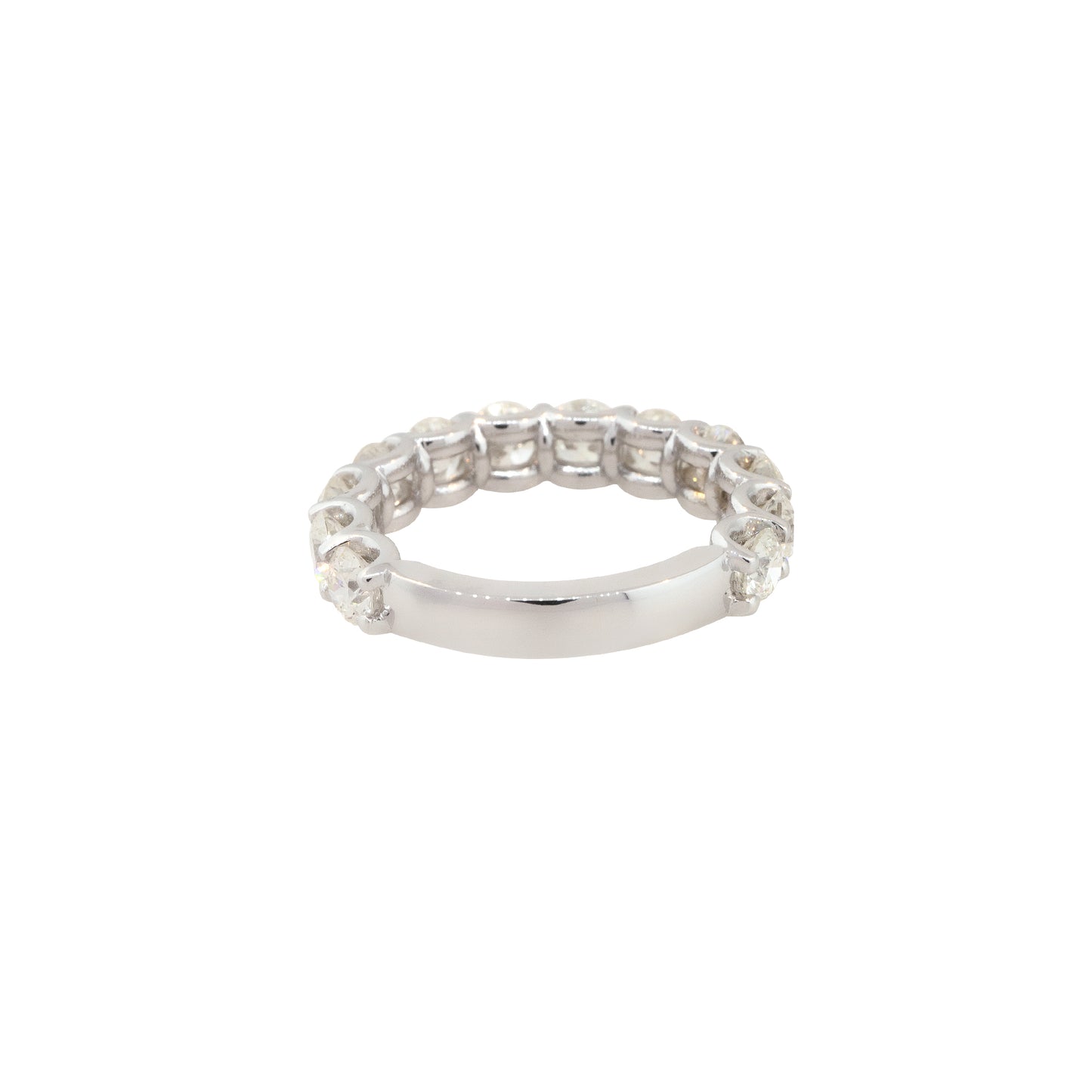 14k White Gold 2.59ctw Half-way Round Diamond Bridal Band