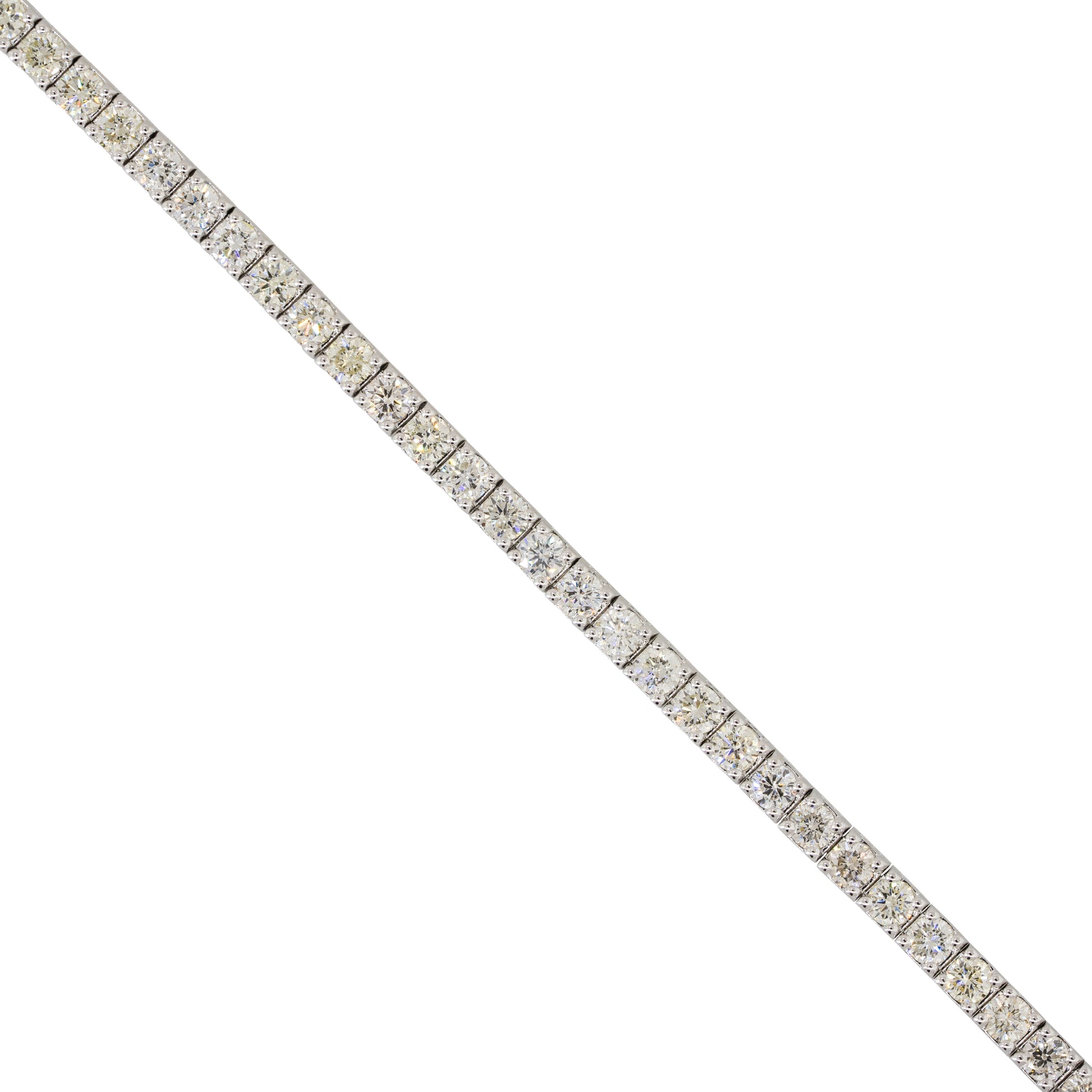 18k White Gold 5.29ctw Round Brilliant Diamond Tennis Bracelet