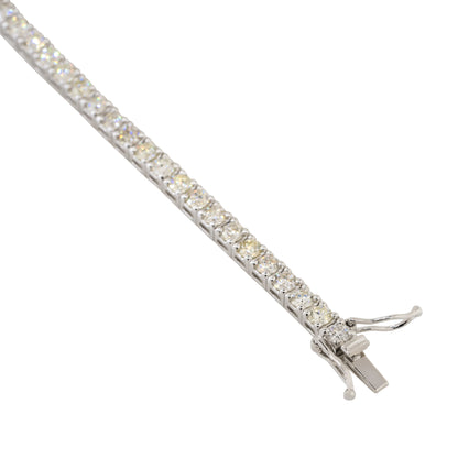 18k White Gold 5.29ctw Round Brilliant Diamond Tennis Bracelet