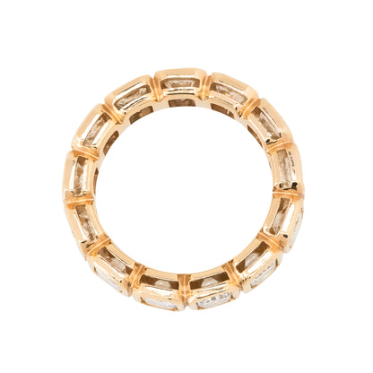 18k Rose Gold 5.12ctw Radiant Cut Diamond Eternity Ring