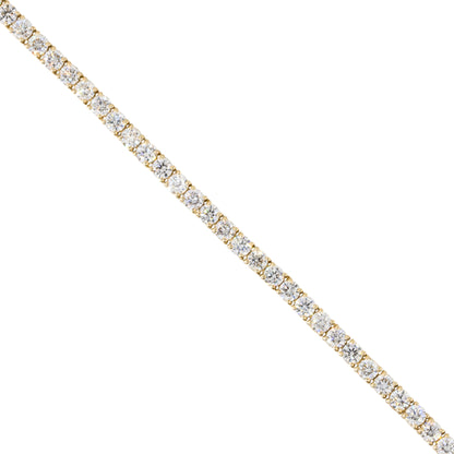 14k Yellow Gold 5.0ctw Round Cut Diamond Tennis Bracelet