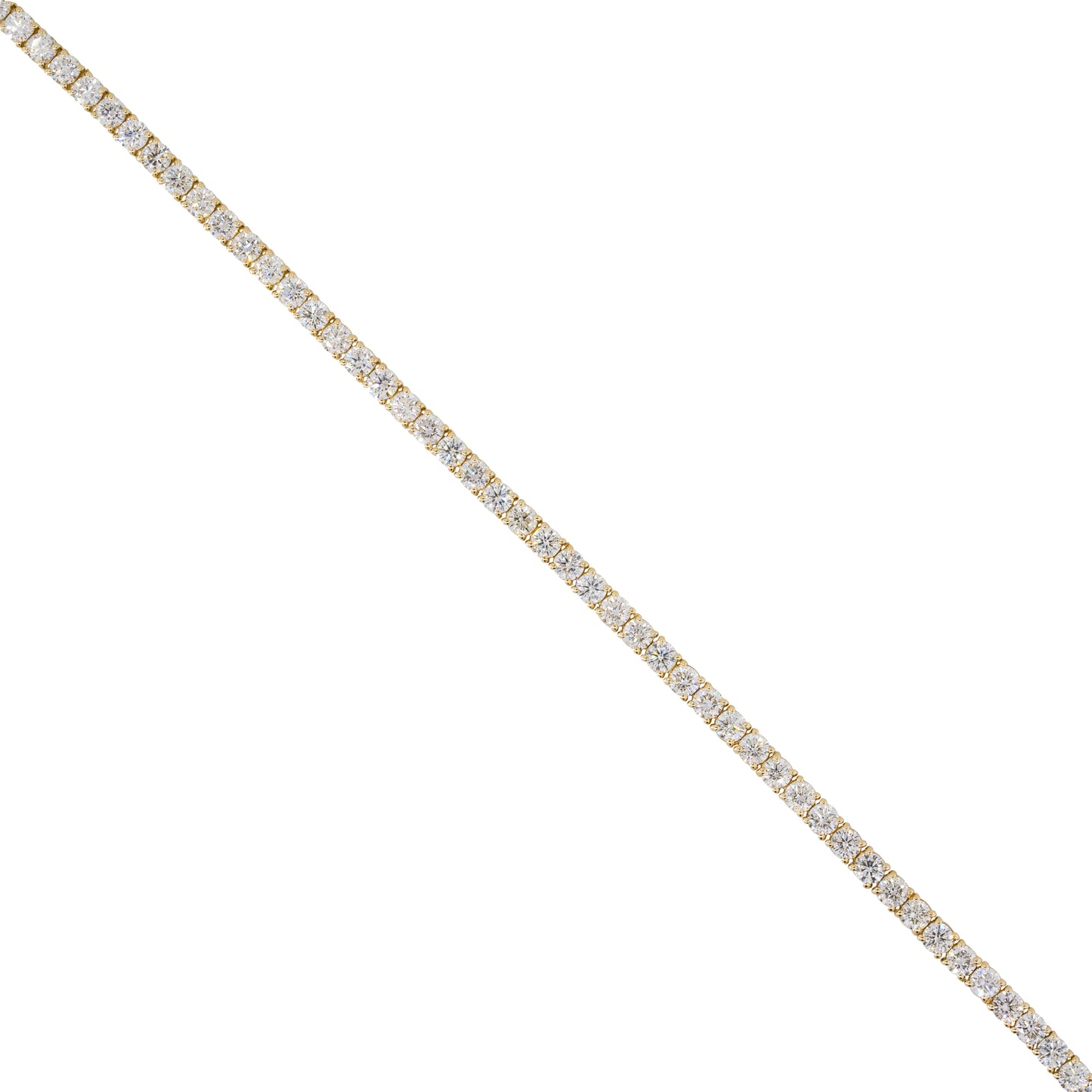 14k Yellow Gold 5.0ctw Round Cut Diamond Tennis Bracelet