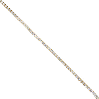 14k Yellow Gold 5.0ctw Round Cut Diamond Tennis Bracelet