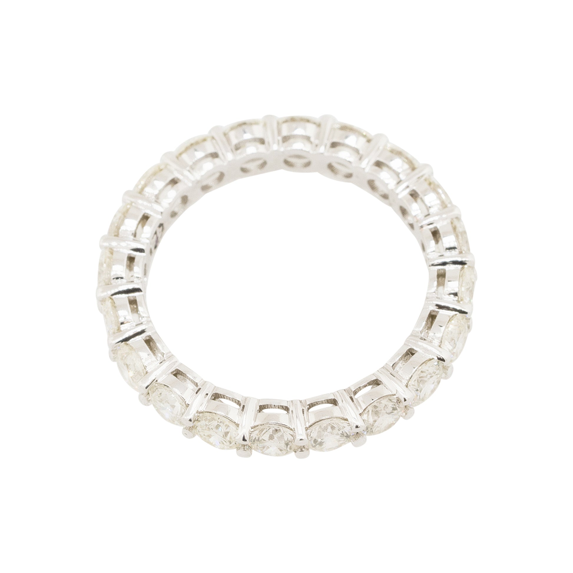 14k White Gold 2.48ctw Round Brilliant Eternity Band