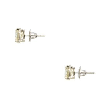 14k White Gold 2.71ctw Diamond Stud Earrings 