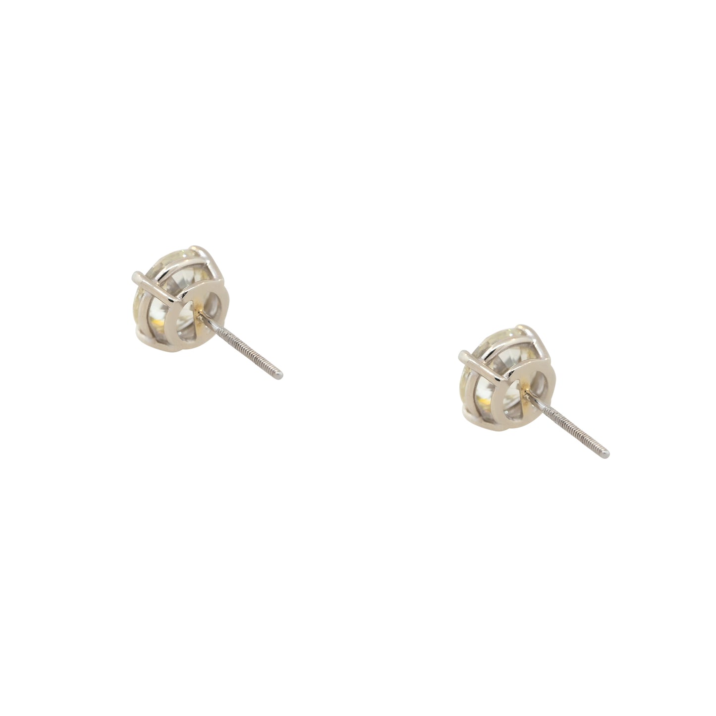14k White Gold 2.71ctw Diamond Stud Earrings 
