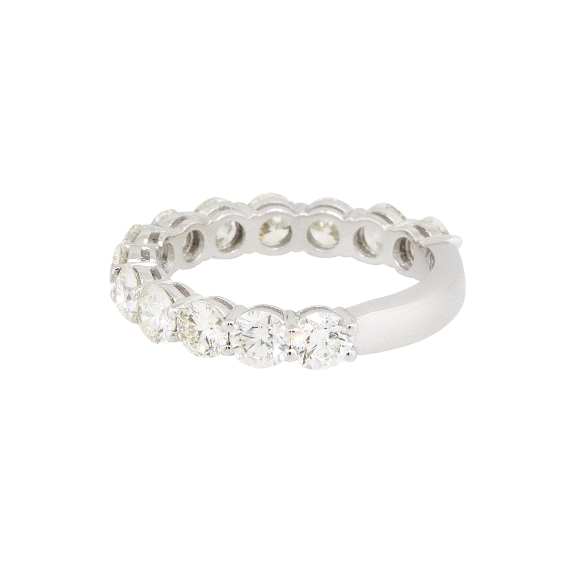 14k White Gold 2.49ctw Round Brilliant Cut Diamond Band