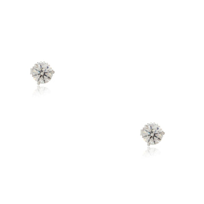 14k White Gold 2.03ctw Diamond Stud Earrings