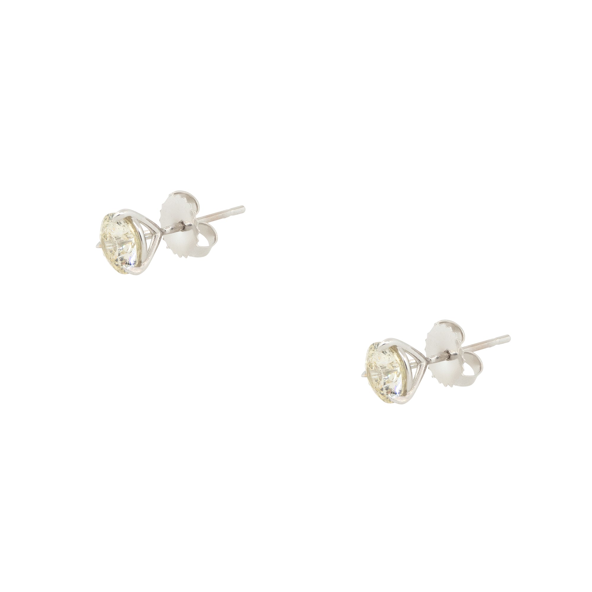 14k White Gold 2.30ctw Diamond Stud Earrings