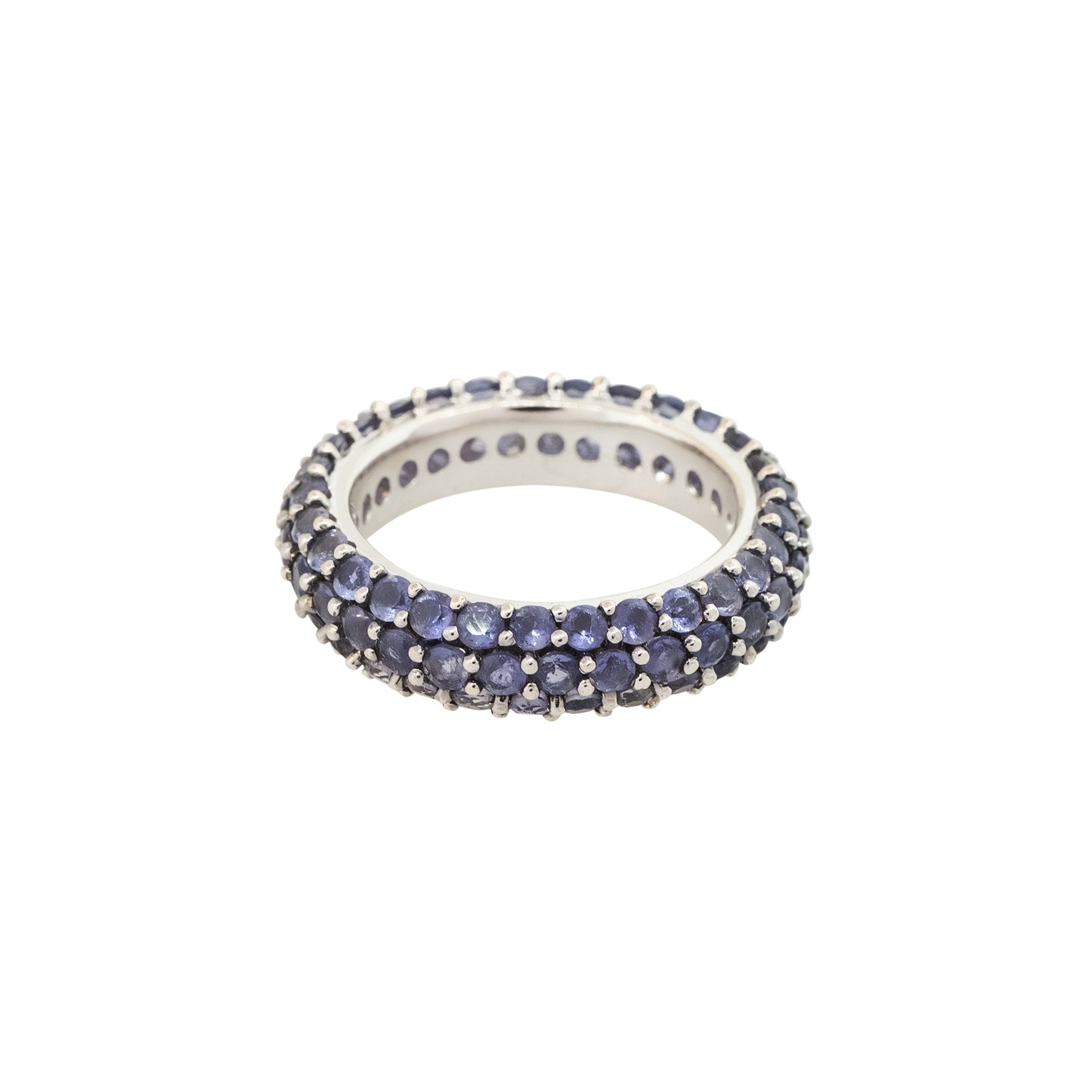 18k White Gold 2.5ctw Pave Tanzanite Band