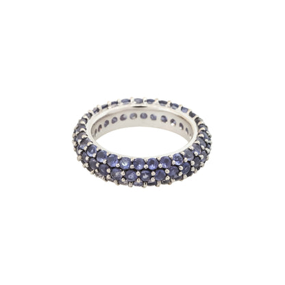 18k White Gold 2.5ctw Pave Tanzanite Band