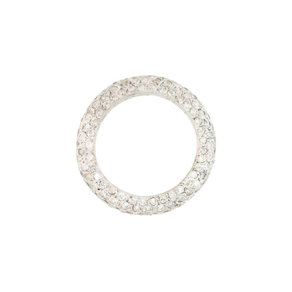 18k White Gold 1.50ctw Pave Diamond Band Ring