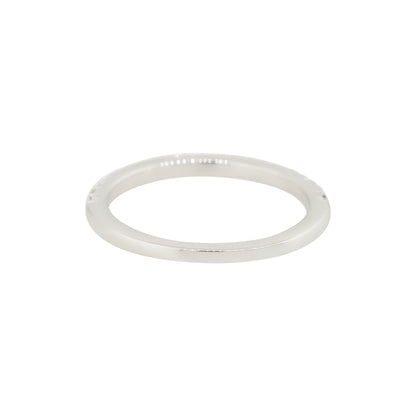 14k White Gold 0.21ctw Round Brilliant Diamond Narrow Wedding Band