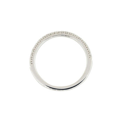 14k White Gold 0.21ctw Round Brilliant Diamond Narrow Wedding Band