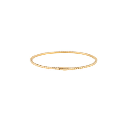 14k Yellow Gold 0.95ctw Flexible Diamond Stackable Bangle Bracelet  