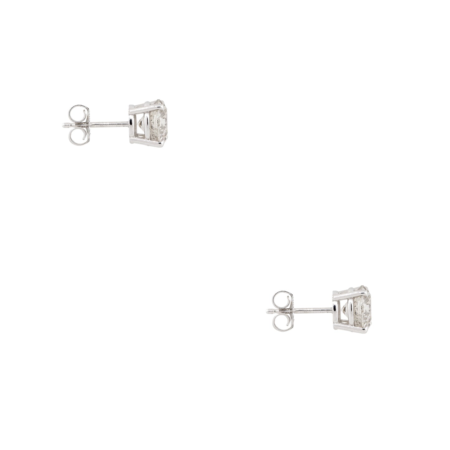 14k White Gold 2.60ctw Diamond Stud Earrings