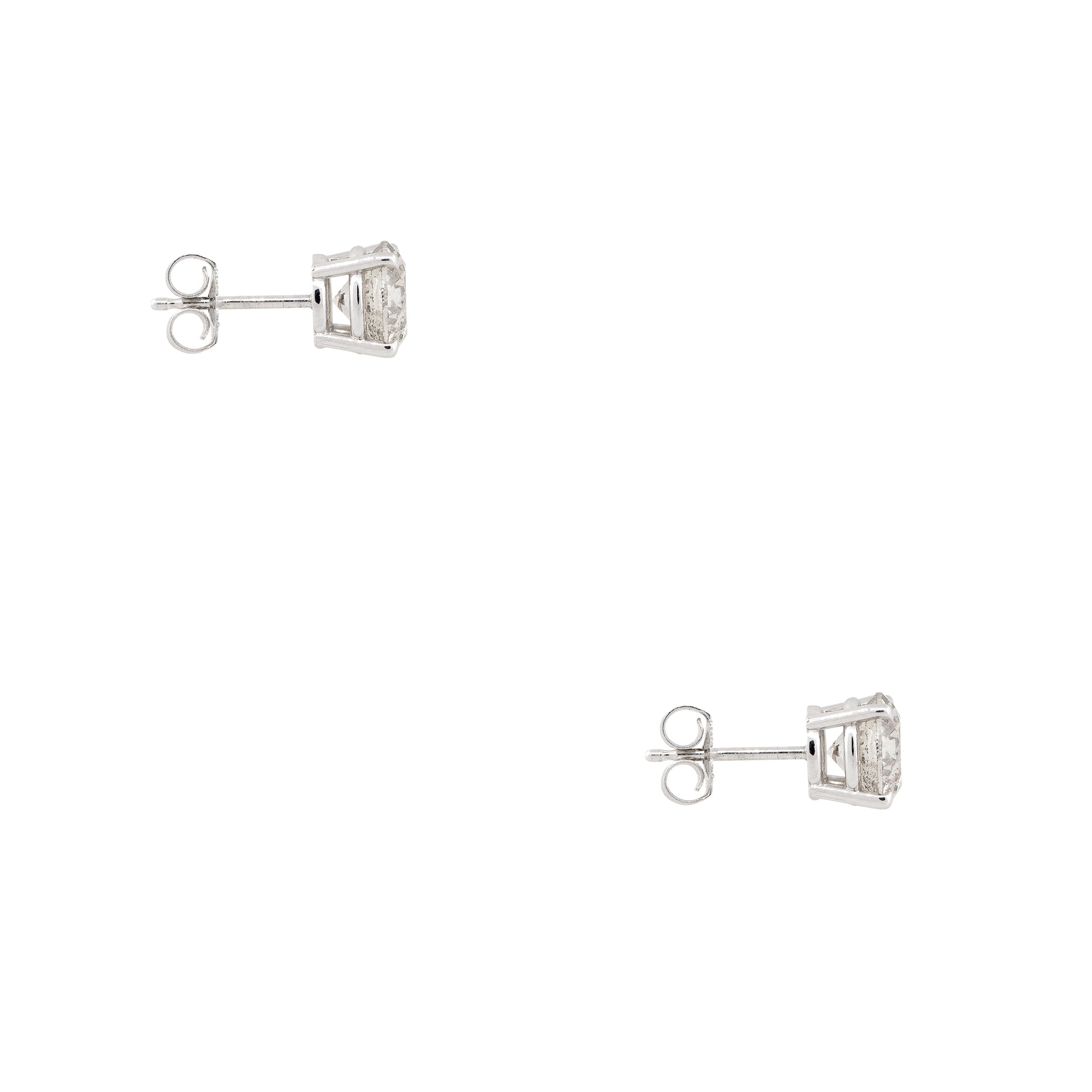 14k White Gold 2.60ctw Diamond Stud Earrings