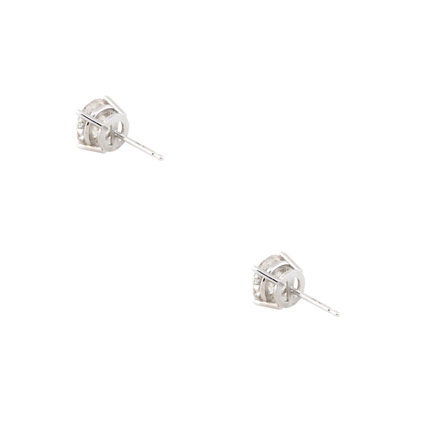 14k White Gold 2.60ctw Diamond Stud Earrings