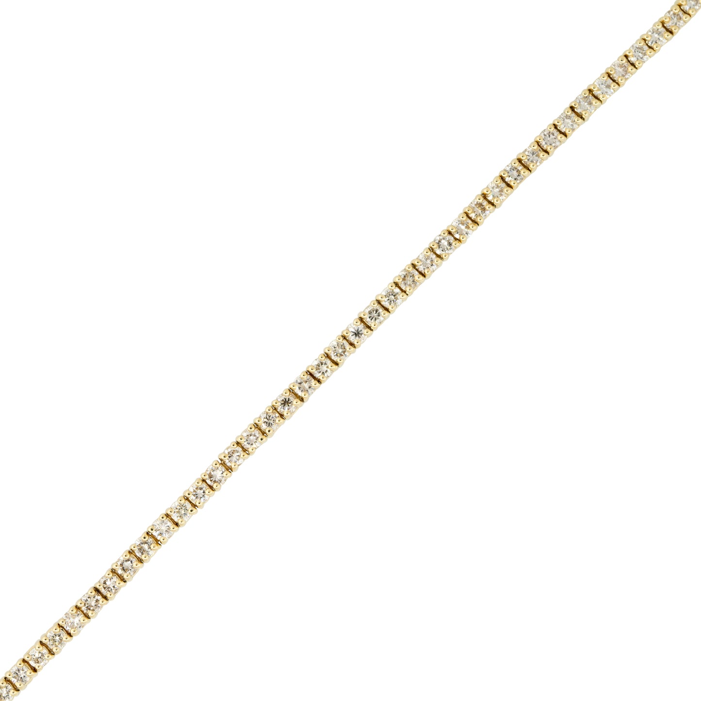 14k Yellow Gold 1.91ctw Round Brilliant Diamond Tennis Bracelet