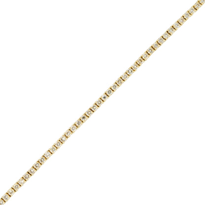 14k Yellow Gold 1.91ctw Round Brilliant Diamond Tennis Bracelet