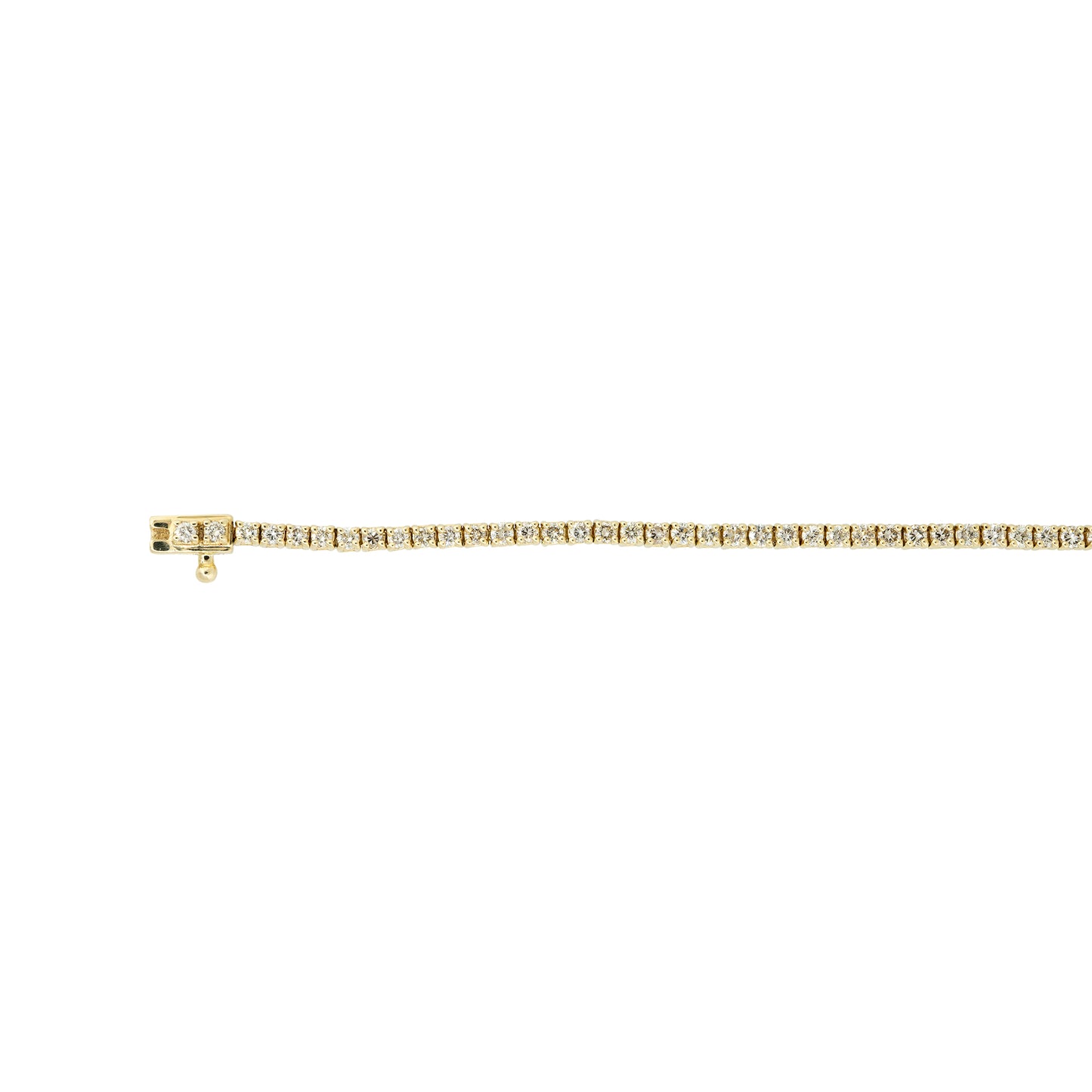 14k Yellow Gold 1.91ctw Round Brilliant Diamond Tennis Bracelet