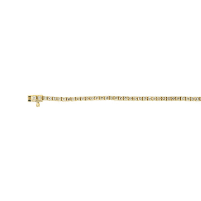 14k Yellow Gold 1.91ctw Round Brilliant Diamond Tennis Bracelet