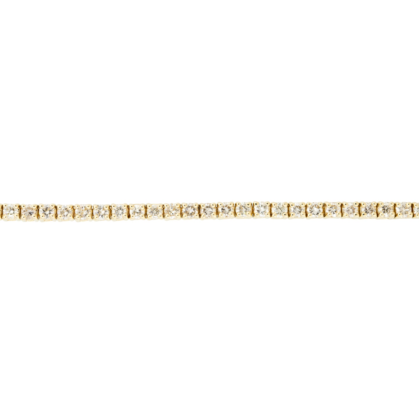 14k Yellow Gold 1.91ctw Round Brilliant Diamond Tennis Bracelet
