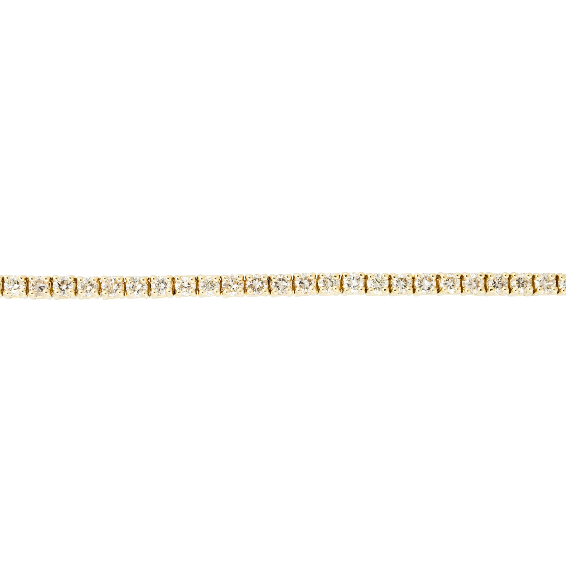 14k Yellow Gold 1.91ctw Round Brilliant Diamond Tennis Bracelet