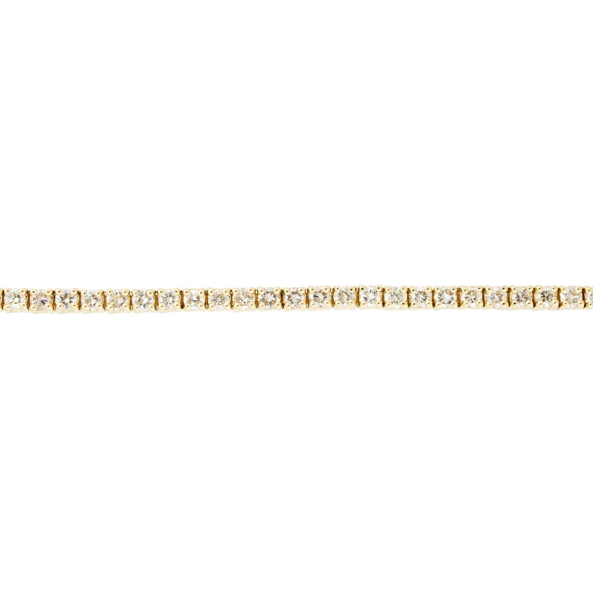 14k Yellow Gold 1.91ctw Round Brilliant Diamond Tennis Bracelet