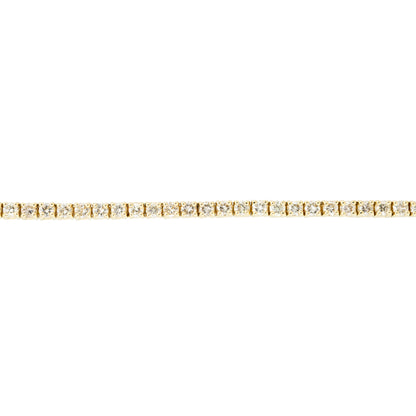 14k Yellow Gold 1.91ctw Round Brilliant Diamond Tennis Bracelet