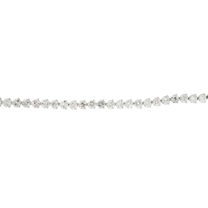 14k White Gold 14.86ctw Round Brilliant Diamond Tennis Bracelet
