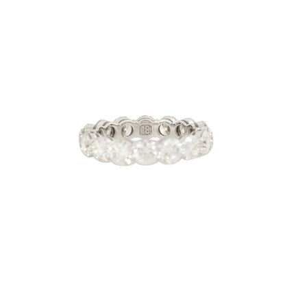 18k White Gold 4.89ctw Round Brilliant Diamond Eternity Band