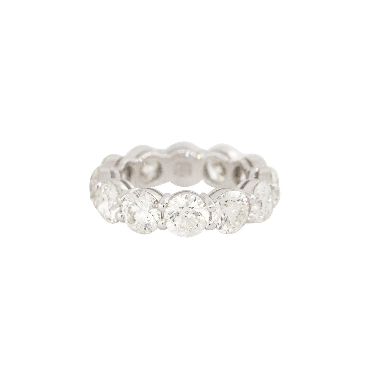 18k White Gold 8.47ctw Round Brilliant Diamond Eternity Band