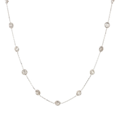 14k White Gold 22.87ctw Diamonds By The Yard 36" Necklace