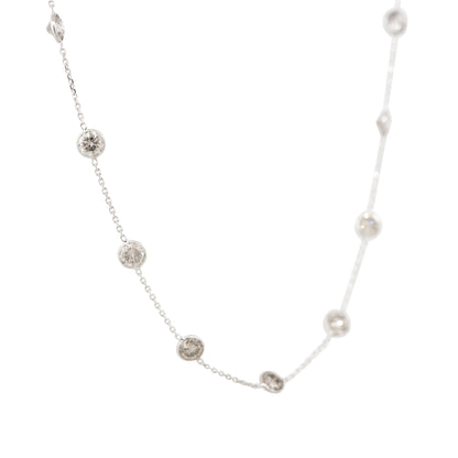 14k White Gold 22.87ctw Diamonds By The Yard 36" Necklace