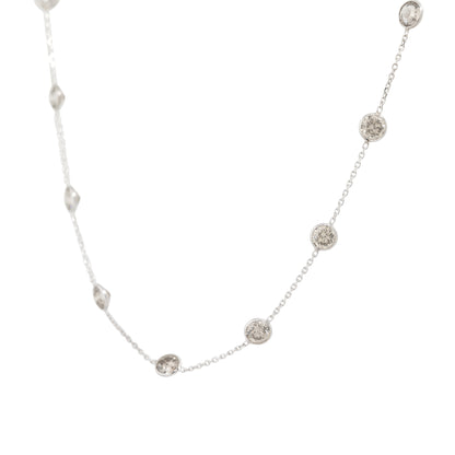 14k White Gold 22.87ctw Diamonds By The Yard 36" Necklace