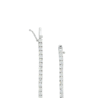 14k White Gold 11.66ctw Round Brilliant Cut Diamond Tennis Necklace