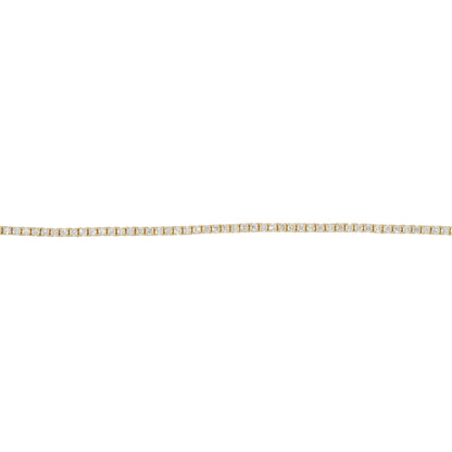14k Yellow Gold 1.51ct Round Brilliant Cut Diamond Tennis Bracelet